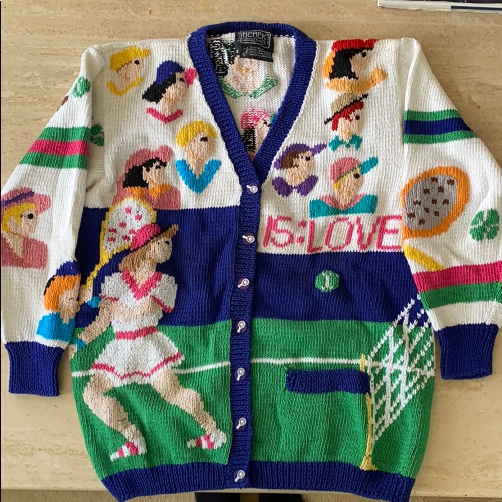 Berek Sweater Wimbledon Tennis Theme